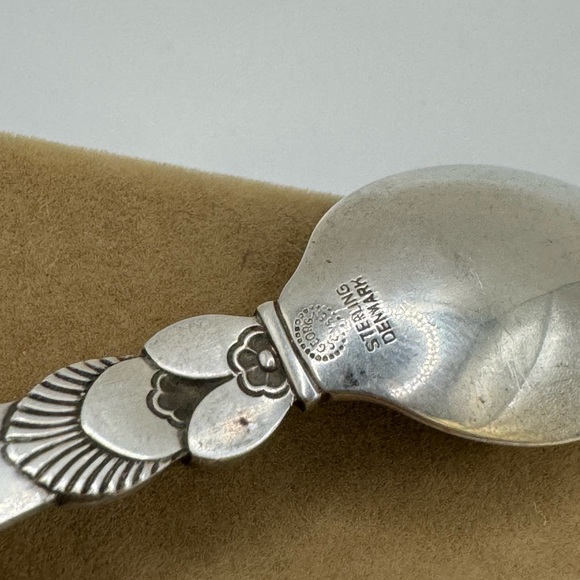 George Jensen Sterling Silver Demitasse 3 3/4” Spoon - Picture 2 of 12